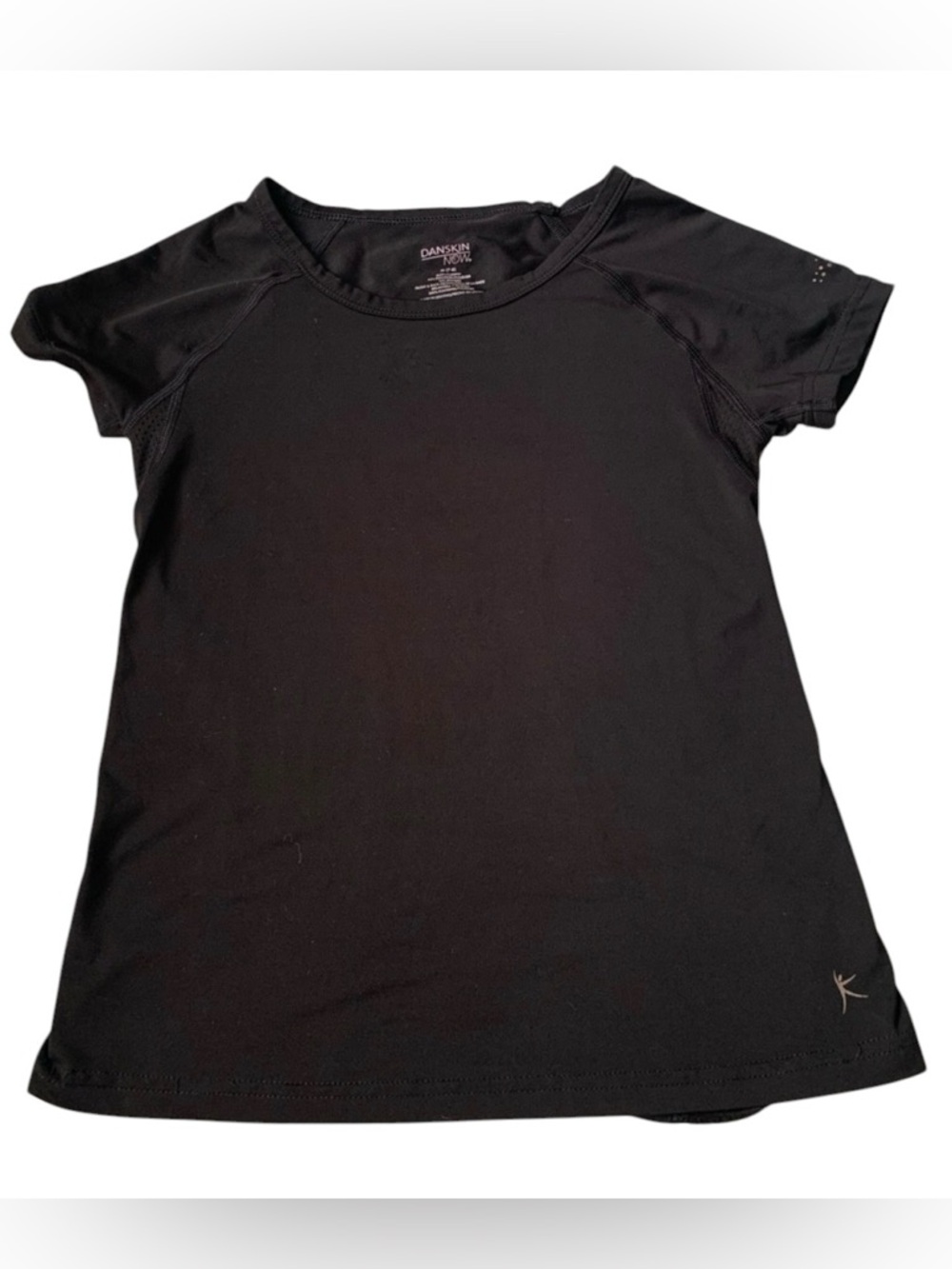 🎆🎇3for$9 Danskin Now short sleeve girls top- size M (7/8) black